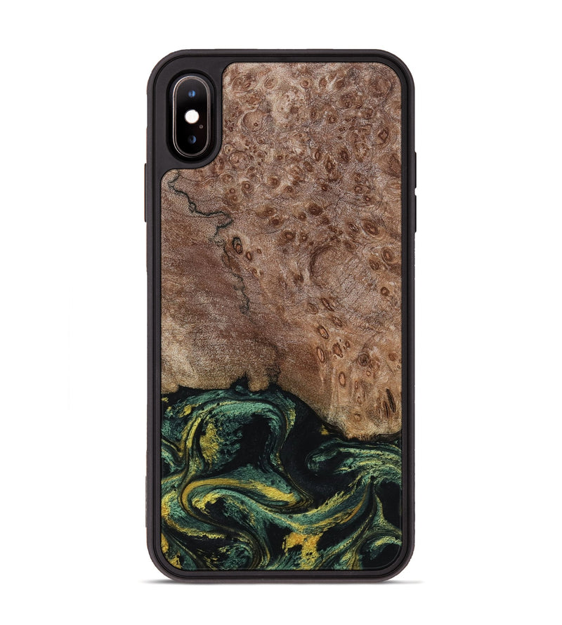 iPhone Xs Max Wood Phone Case - Malissa (Green, 795765)