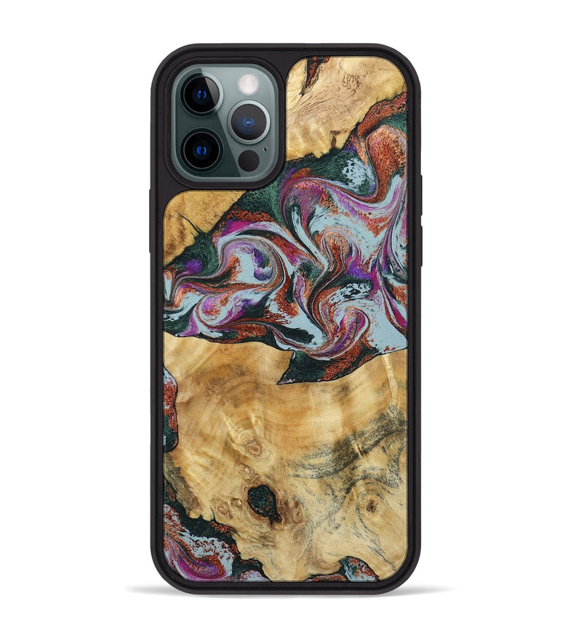 iPhone 12 Pro Max Wood Phone Case - Antonio (Green, 795774)