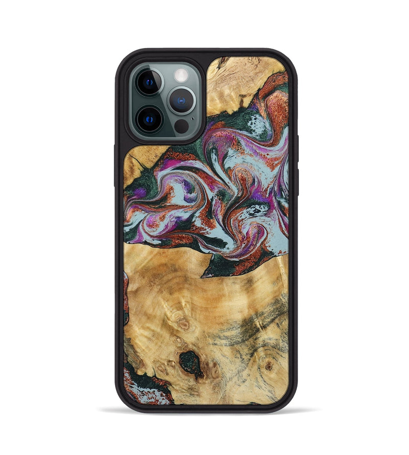 iPhone 12 Pro Wood Phone Case - Antonio (Green, 795774)