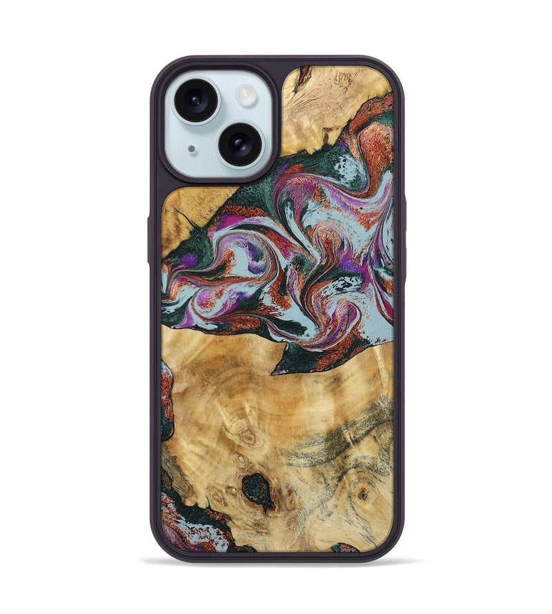 iPhone 15 Wood Phone Case - Antonio (Green, 795774)