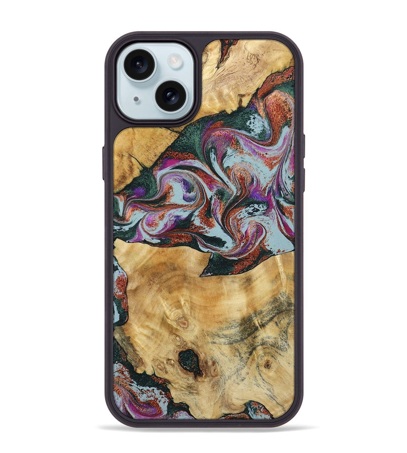 iPhone 15 Plus Wood Phone Case - Antonio (Green, 795774)