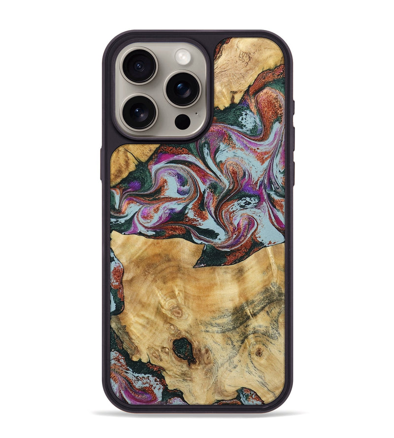 iPhone 15 Pro Max Wood Phone Case - Antonio (Green, 795774)