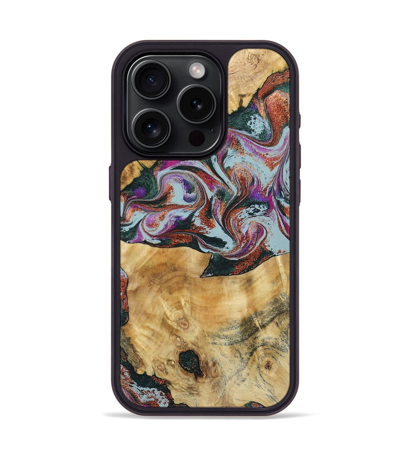 iPhone 15 Pro Wood Phone Case - Antonio (Green, 795774)
