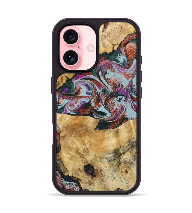 iPhone 16 Wood Phone Case - Antonio (Green, 795774)