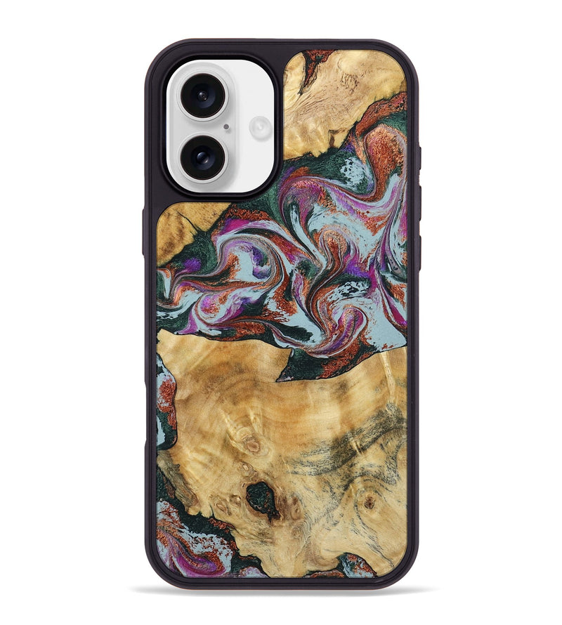 iPhone 16 Plus Wood Phone Case - Antonio (Green, 795774)