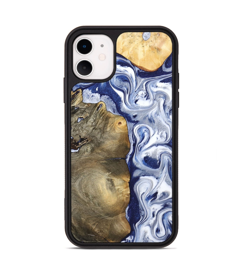 iPhone 11 Wood Phone Case - Mahala (Blue, 795798)