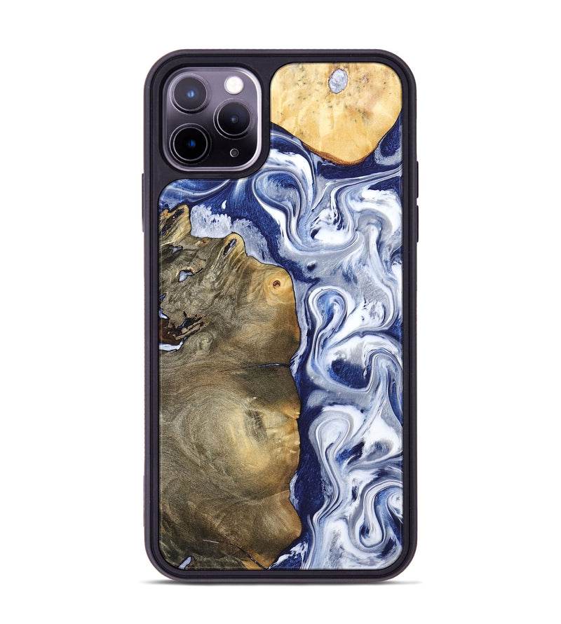 iPhone 11 Pro Max Wood Phone Case - Mahala (Blue, 795798)