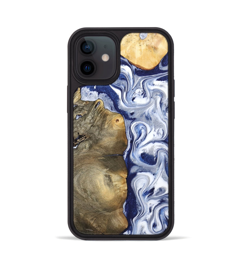 iPhone 12 Wood Phone Case - Mahala (Blue, 795798)