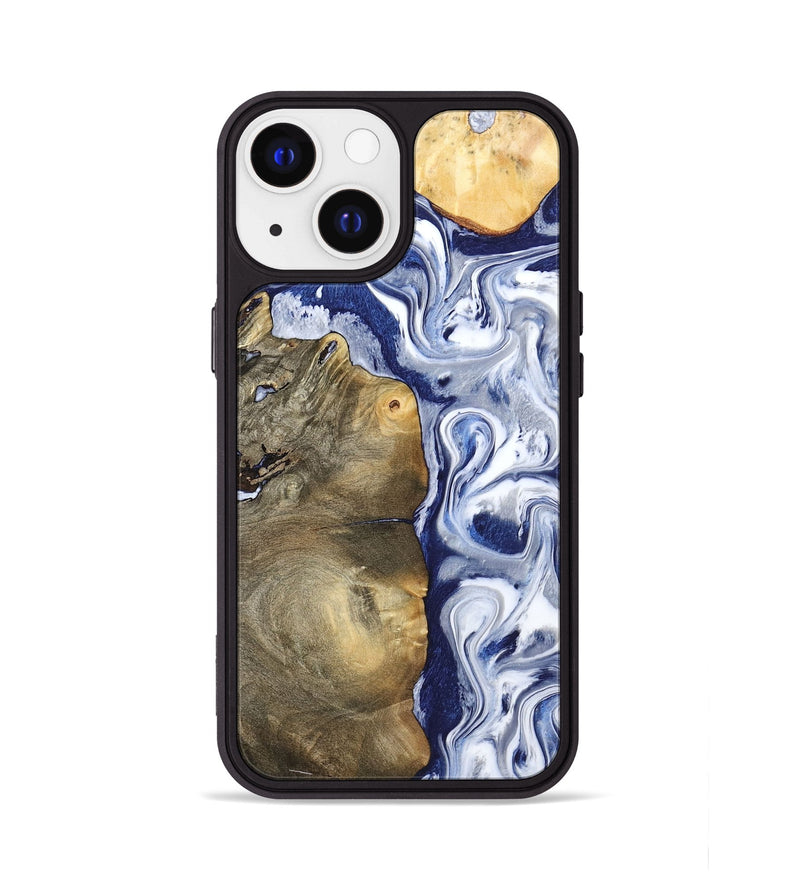 iPhone 13 Wood Phone Case - Mahala (Blue, 795798)