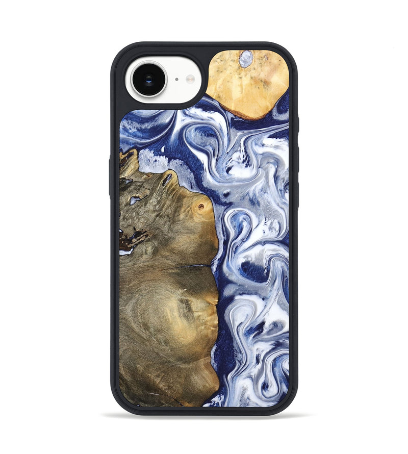 iPhone 16e Wood Phone Case - Mahala (Blue, 795798)