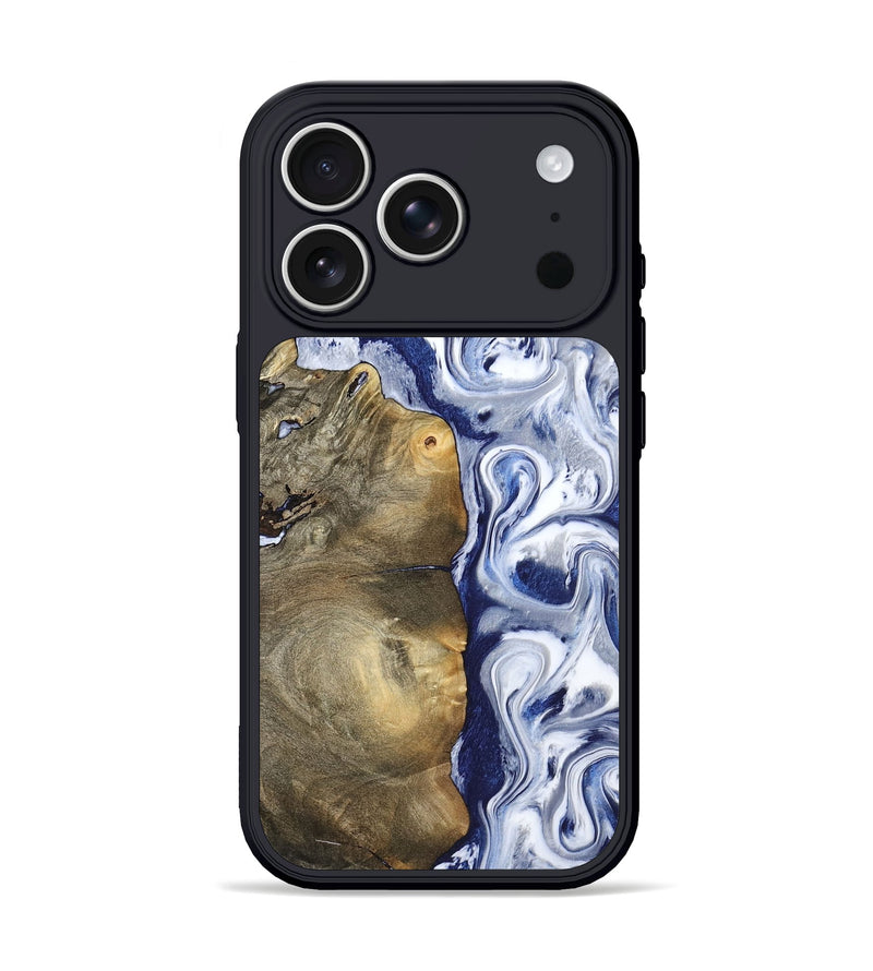 iPhone 17 Pro Wood Phone Case - Mahala (Blue, 795798)