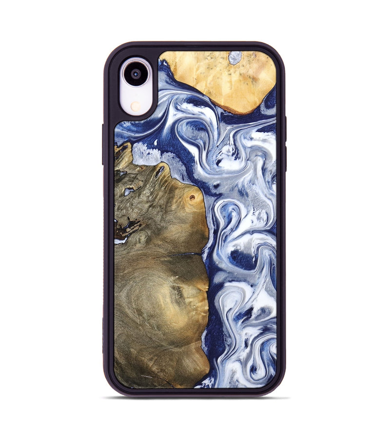 iPhone Xr Wood Phone Case - Mahala (Blue, 795798)