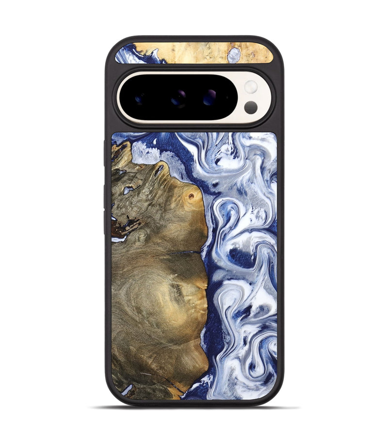 Pixel 9 Pro Wood Phone Case - Mahala (Blue, 795798)