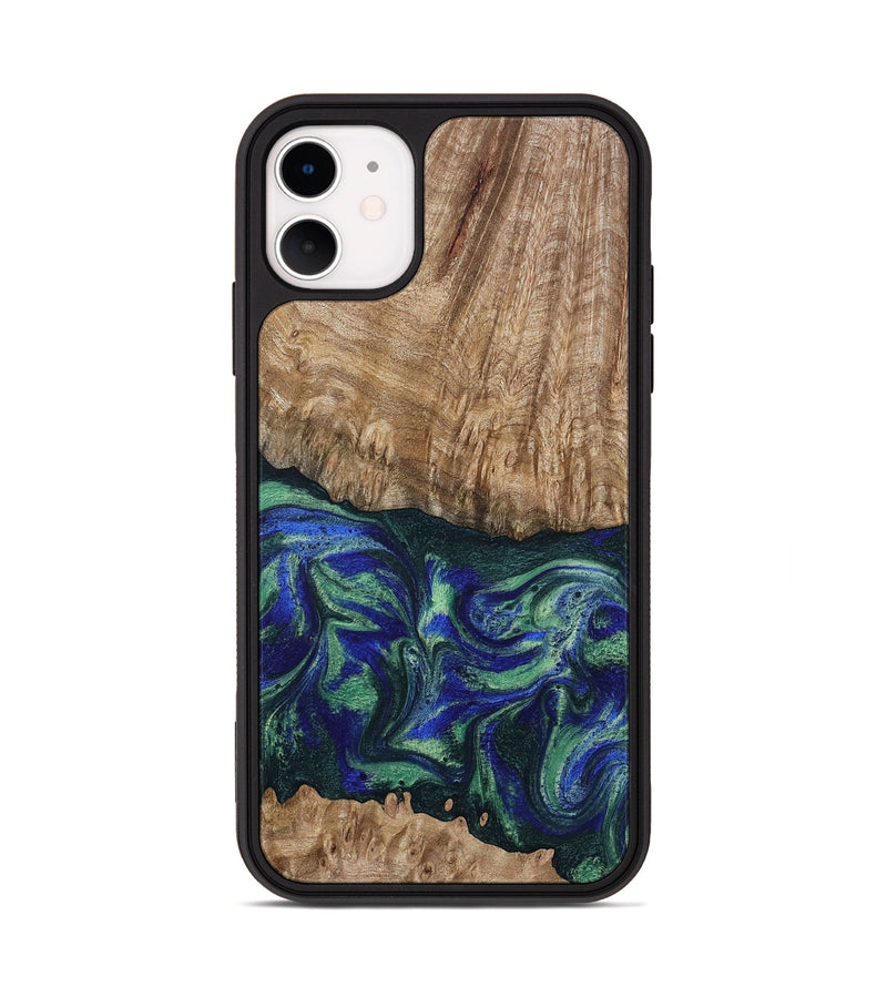 iPhone 11 Wood Phone Case - Bryana (Green, 795802)
