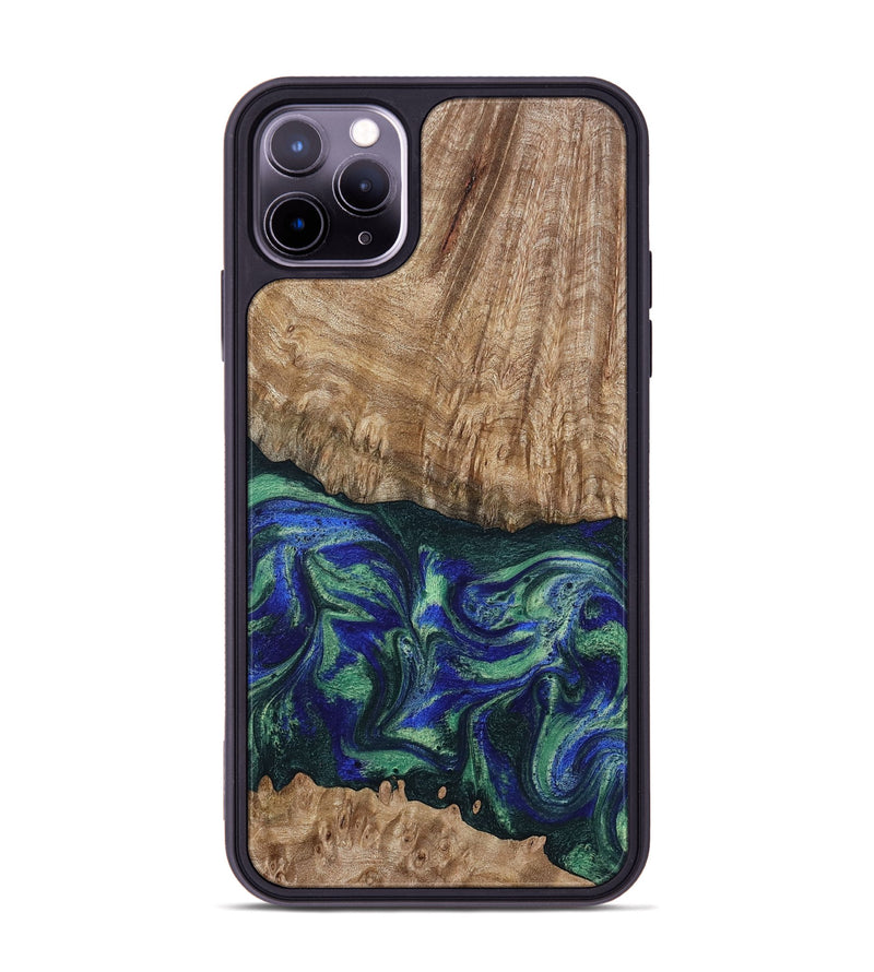 iPhone 11 Pro Max Wood Phone Case - Bryana (Green, 795802)