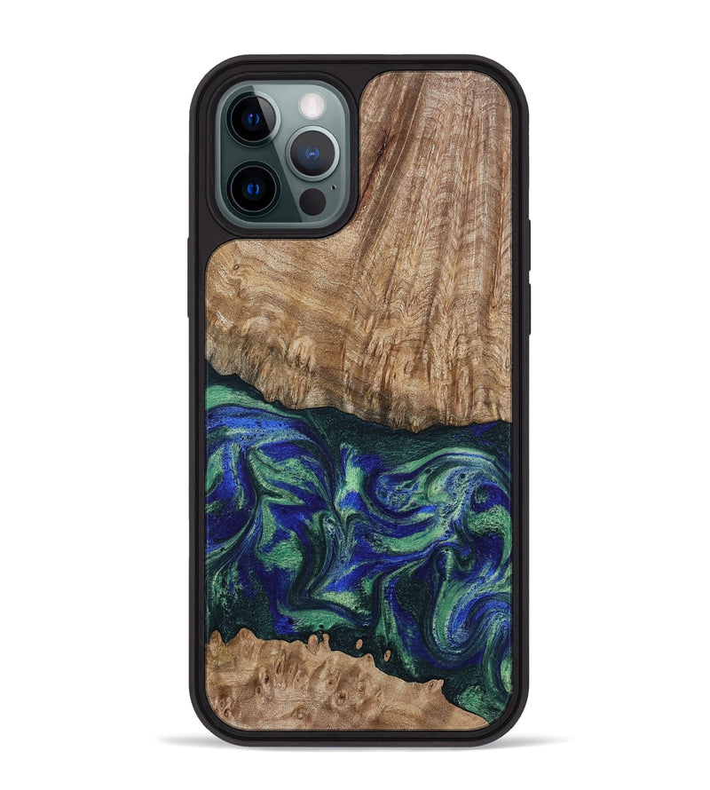 iPhone 12 Pro Max Wood Phone Case - Bryana (Green, 795802)
