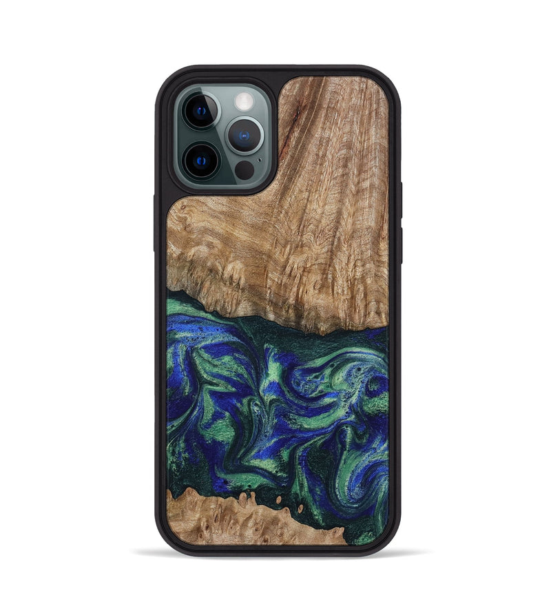 iPhone 12 Pro Wood Phone Case - Bryana (Green, 795802)