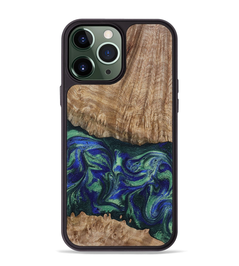 iPhone 13 Pro Max Wood Phone Case - Bryana (Green, 795802)