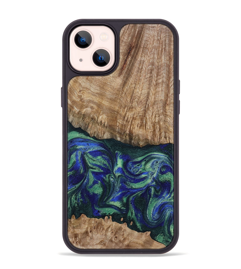 iPhone 14 Plus Wood Phone Case - Bryana (Green, 795802)