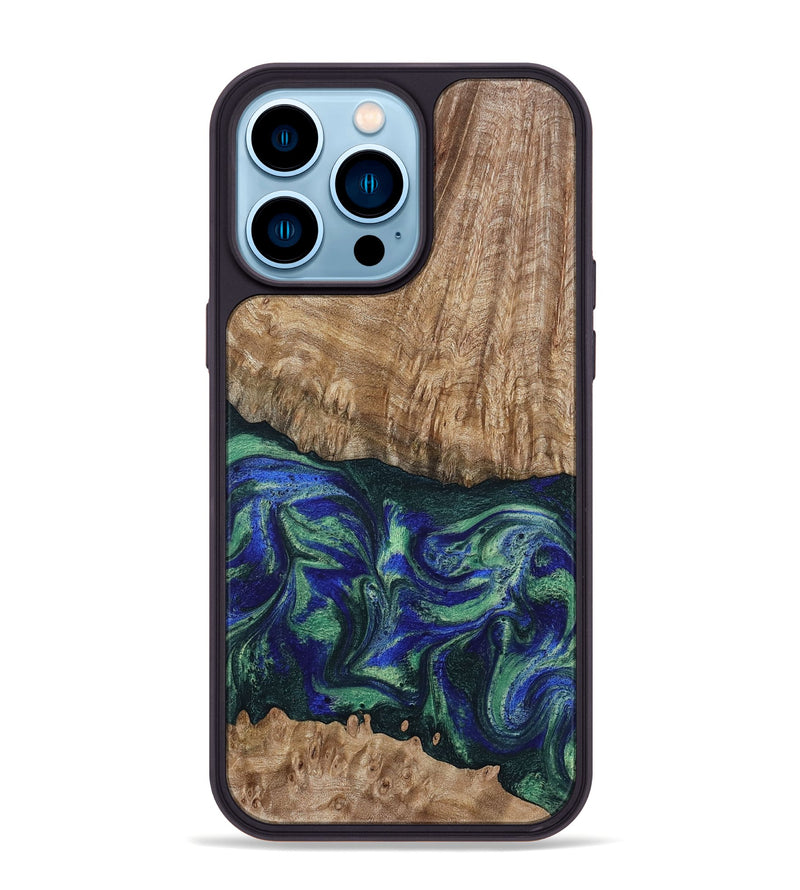 iPhone 14 Pro Max Wood Phone Case - Bryana (Green, 795802)