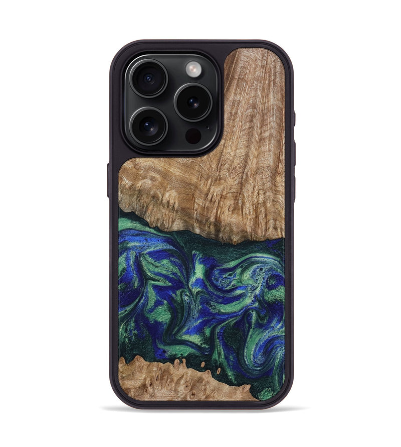 iPhone 15 Pro Wood Phone Case - Bryana (Green, 795802)