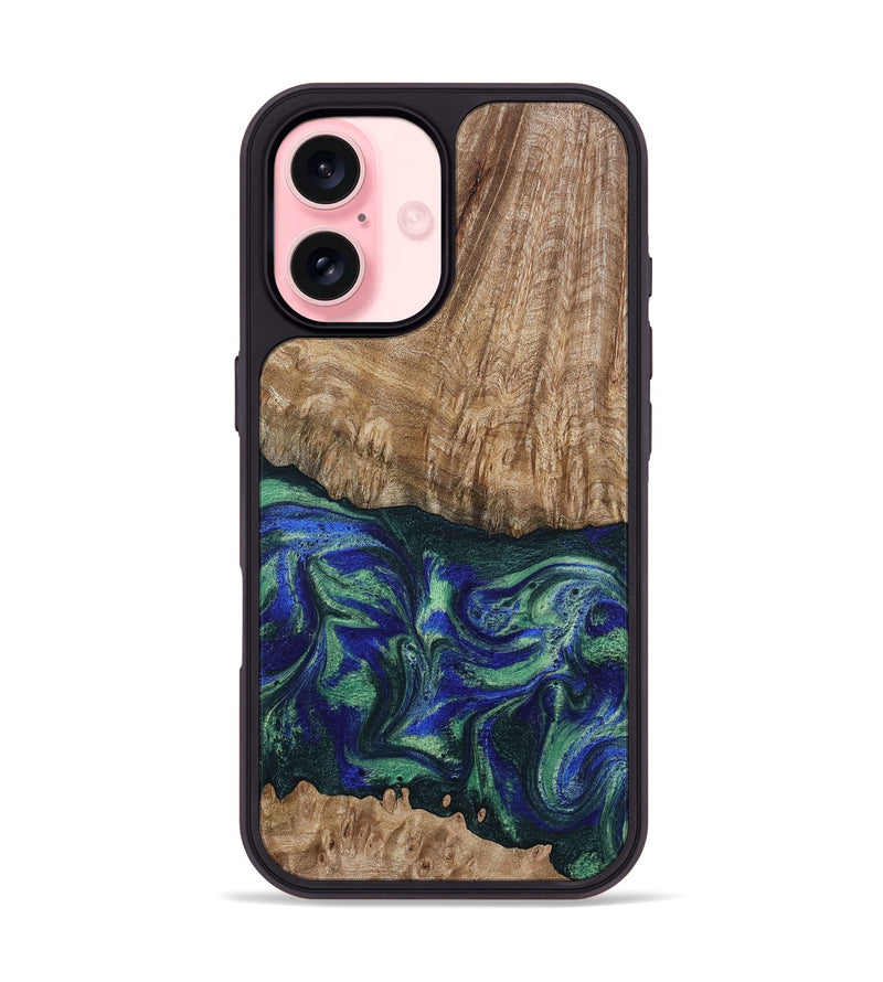 iPhone 16 Wood Phone Case - Bryana (Green, 795802)