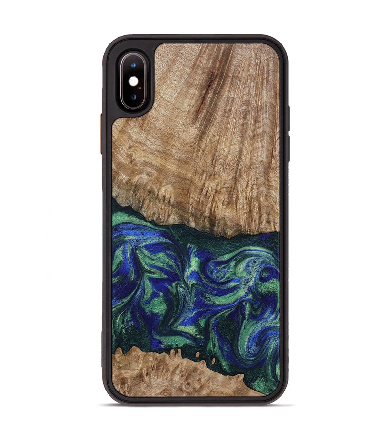 iPhone Xs Max Wood Phone Case - Bryana (Green, 795802)