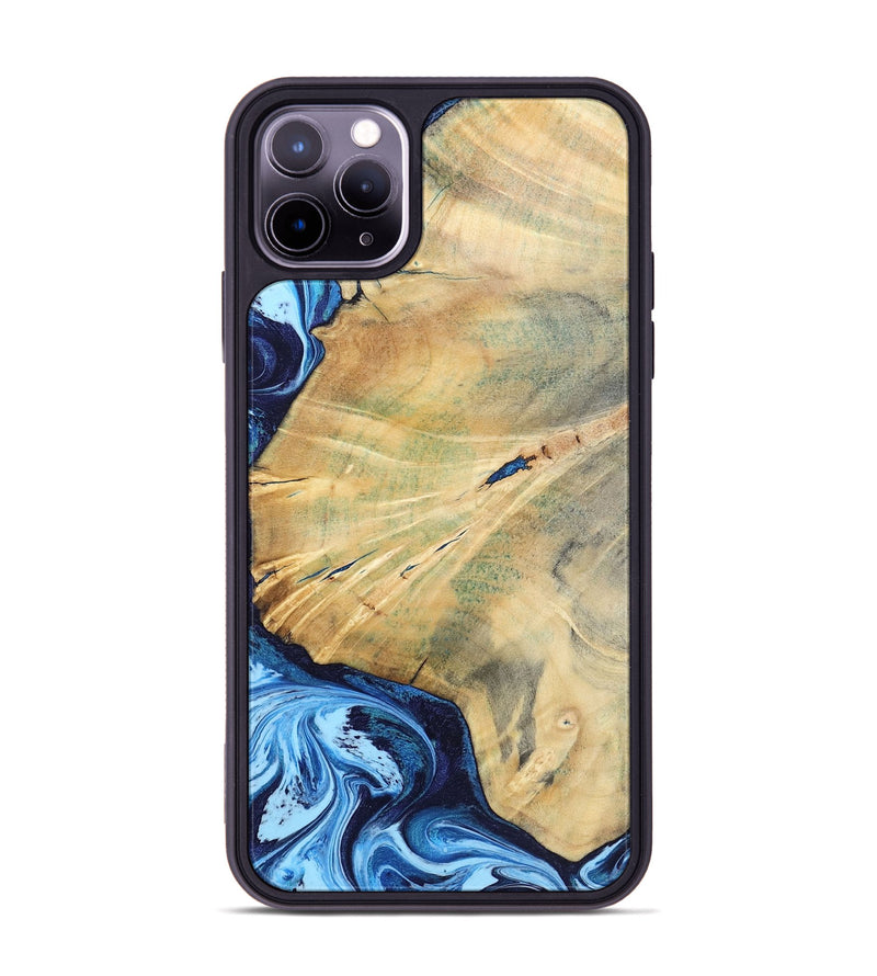 iPhone 11 Pro Max Wood Phone Case - Karina (Blue, 795811)