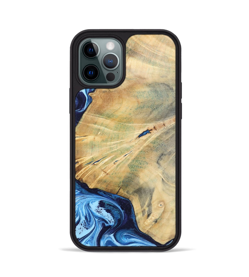 iPhone 12 Pro Wood Phone Case - Karina (Blue, 795811)