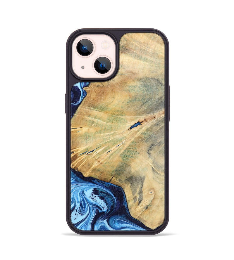 iPhone 14 Wood Phone Case - Karina (Blue, 795811)