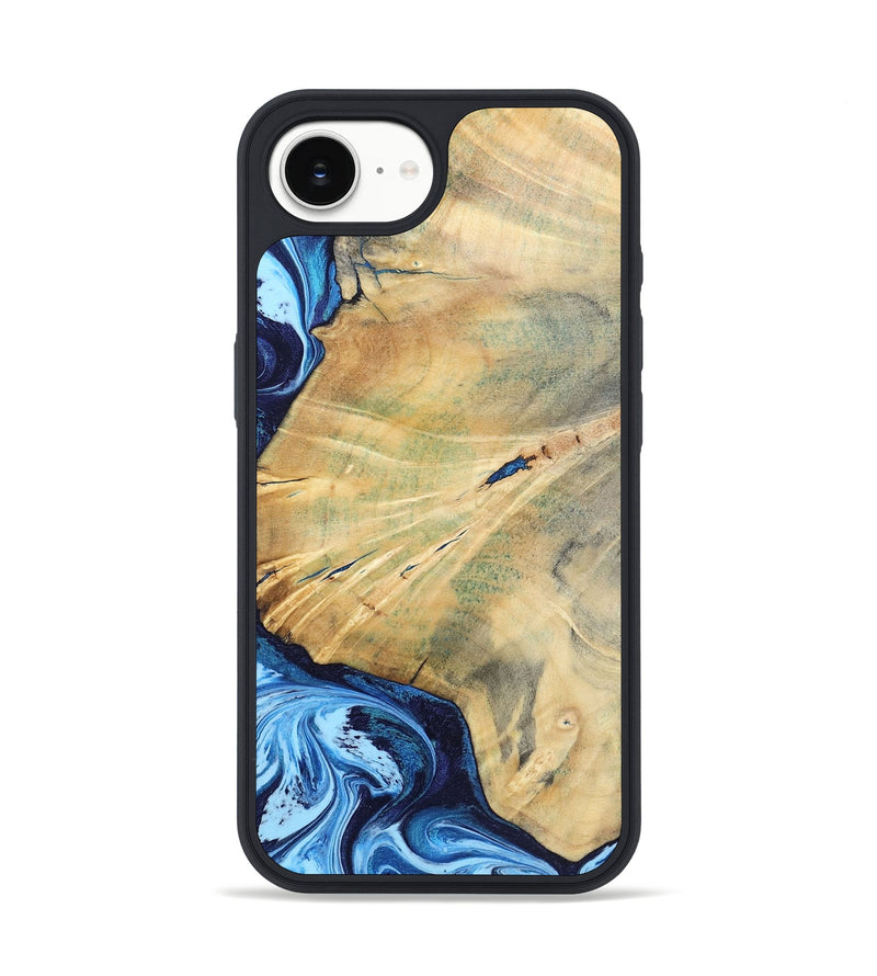 iPhone 16e Wood Phone Case - Karina (Blue, 795811)