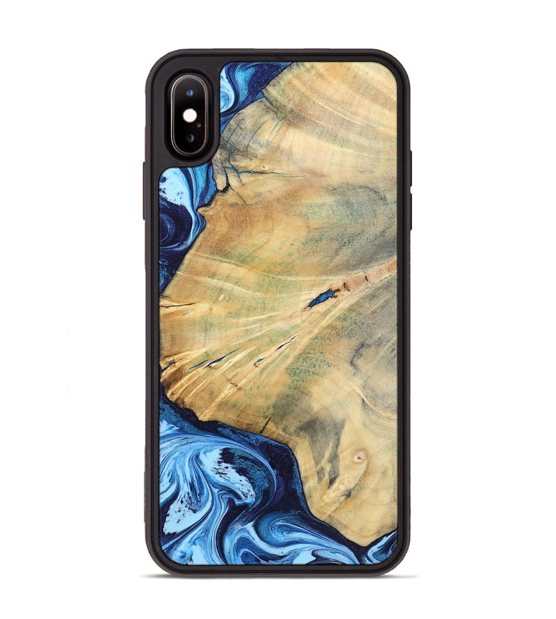 iPhone Xs Max Wood Phone Case - Karina (Blue, 795811)