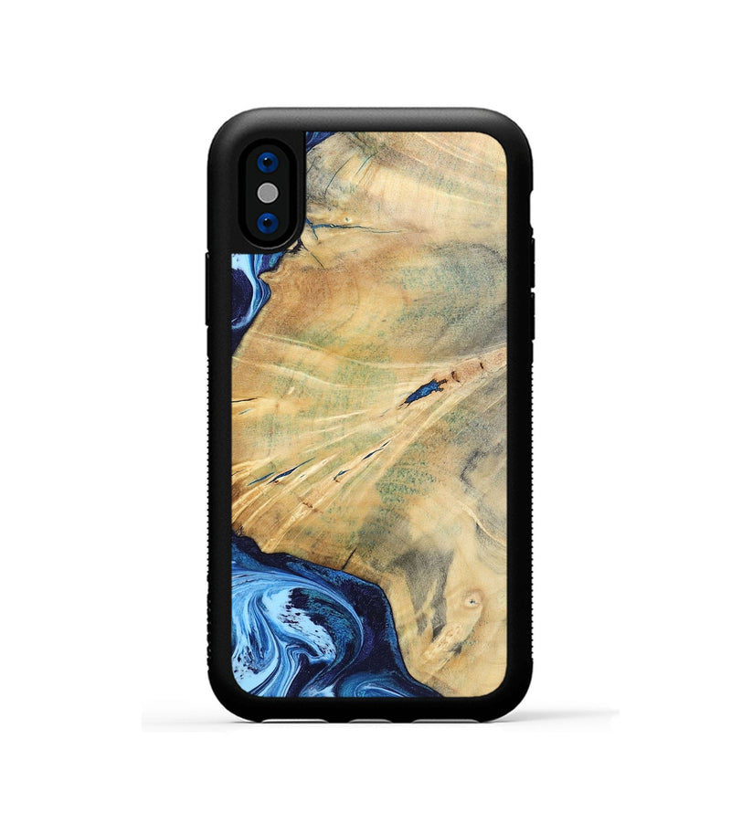 iPhone Xs Wood Phone Case - Karina (Blue, 795811)