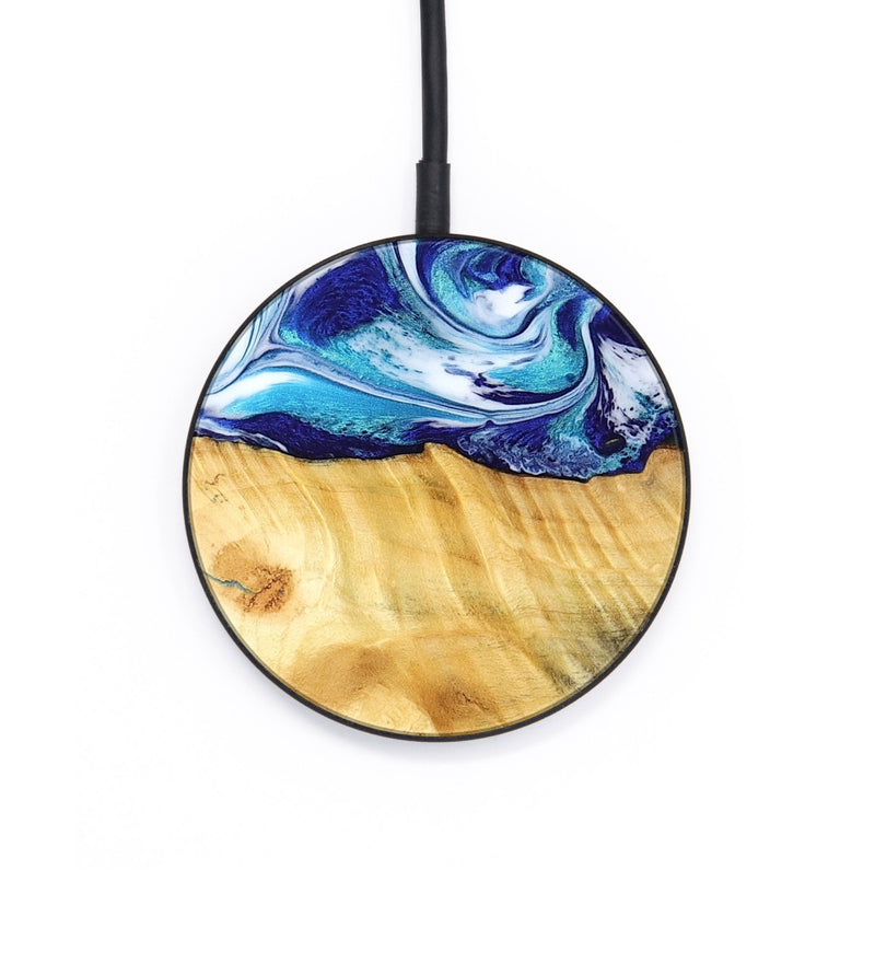 Circle Wood Wireless Charger - Erick (Blue, 795813)