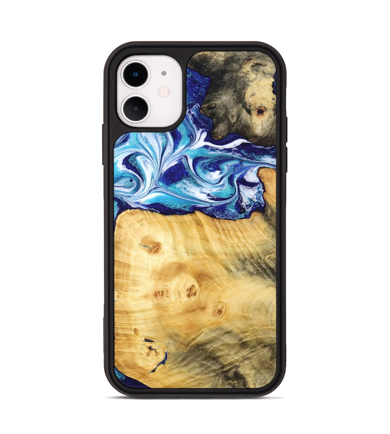 iPhone 11 Wood Phone Case - Erick (Blue, 795813)