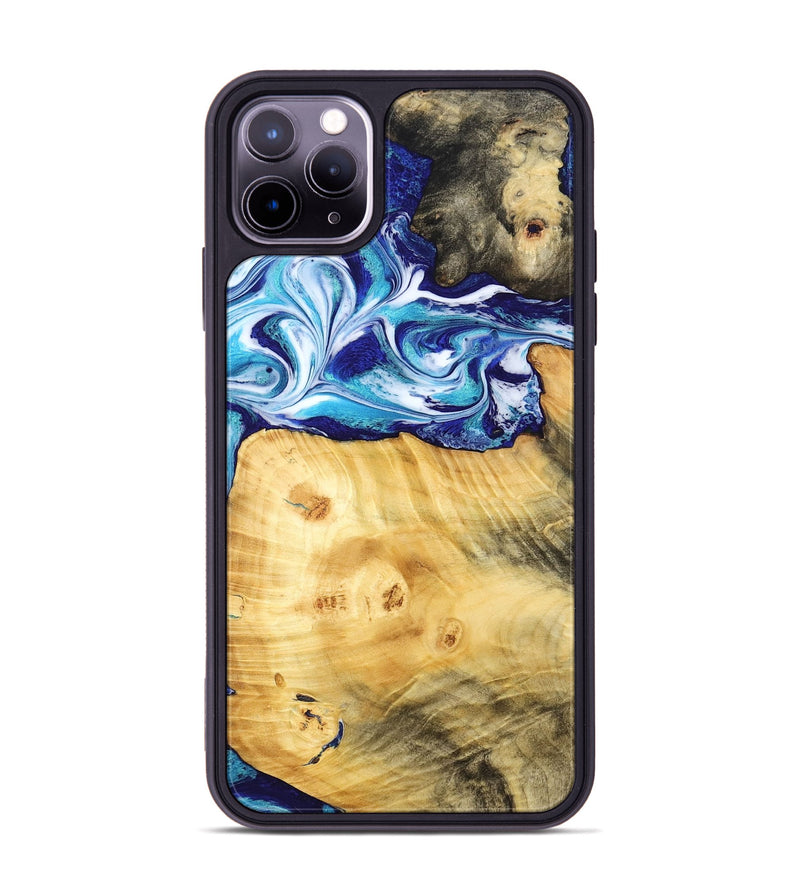iPhone 11 Pro Max Wood Phone Case - Erick (Blue, 795813)