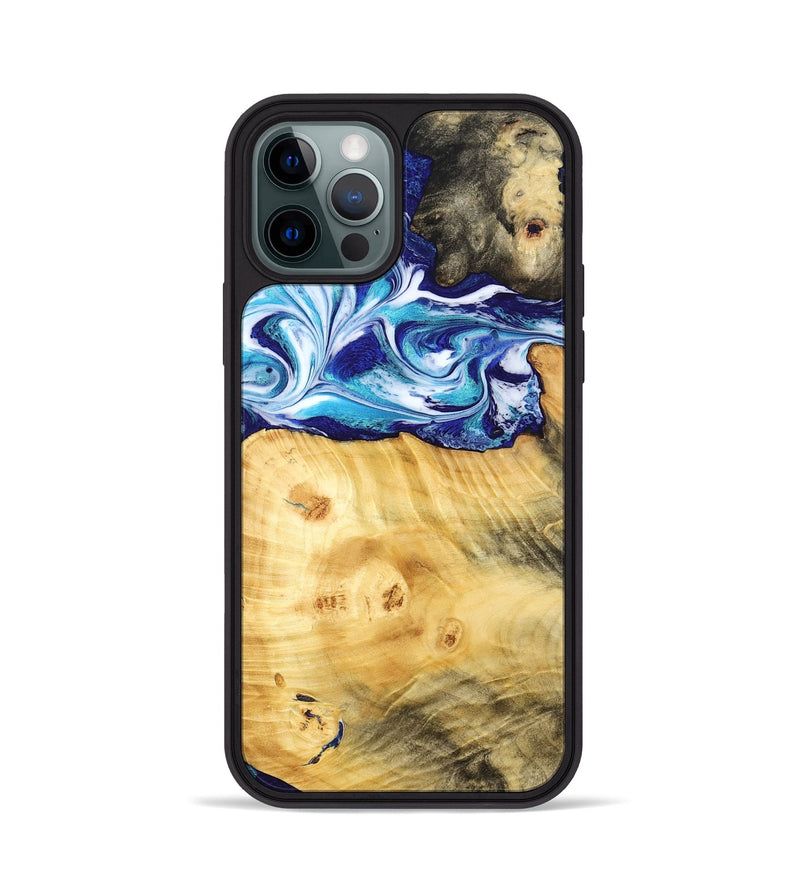 iPhone 12 Pro Wood Phone Case - Erick (Blue, 795813)