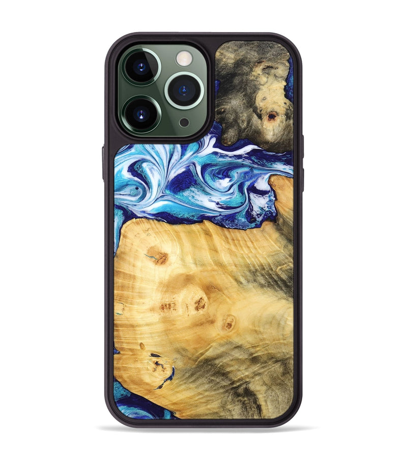 iPhone 13 Pro Max Wood Phone Case - Erick (Blue, 795813)