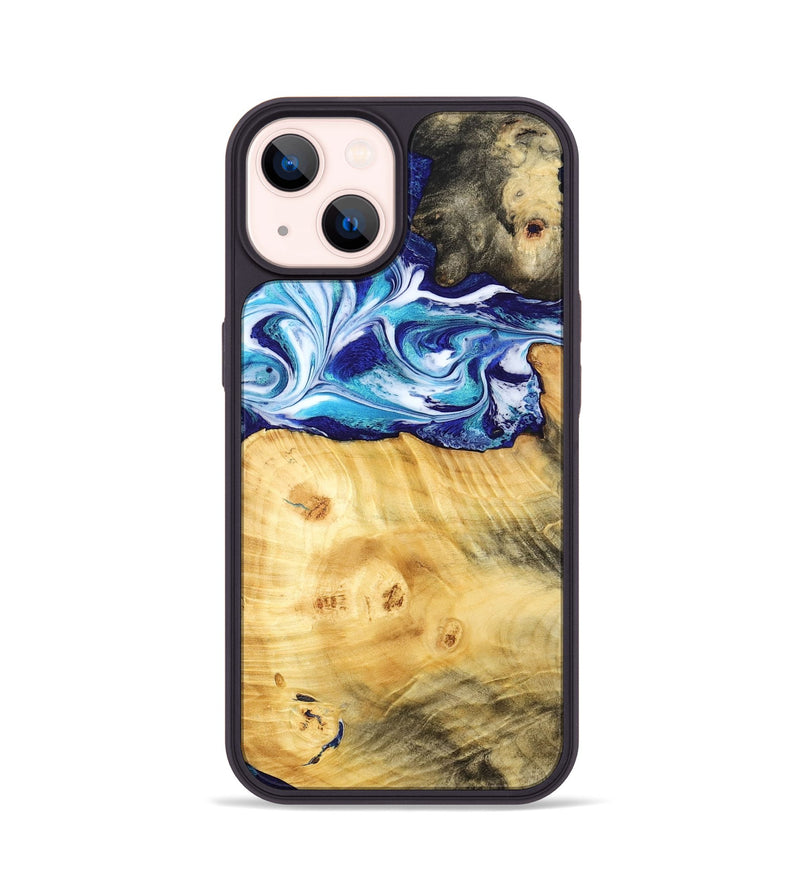iPhone 14 Wood Phone Case - Erick (Blue, 795813)