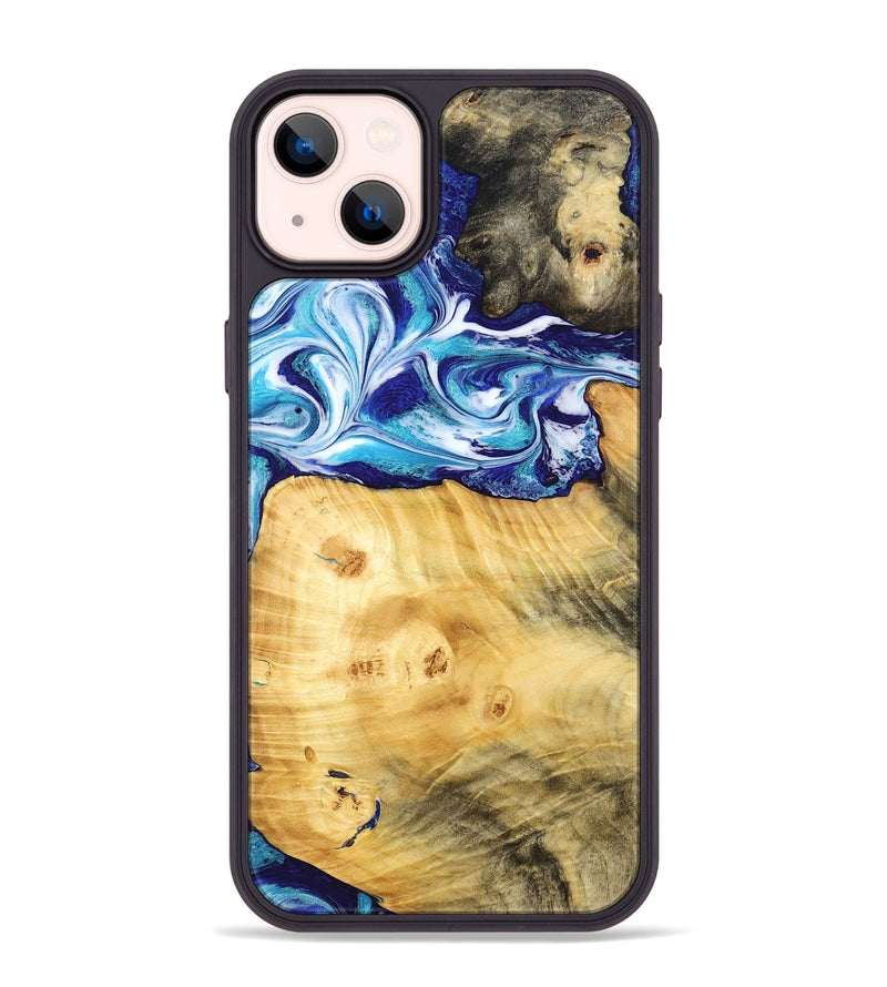 iPhone 14 Plus Wood Phone Case - Erick (Blue, 795813)