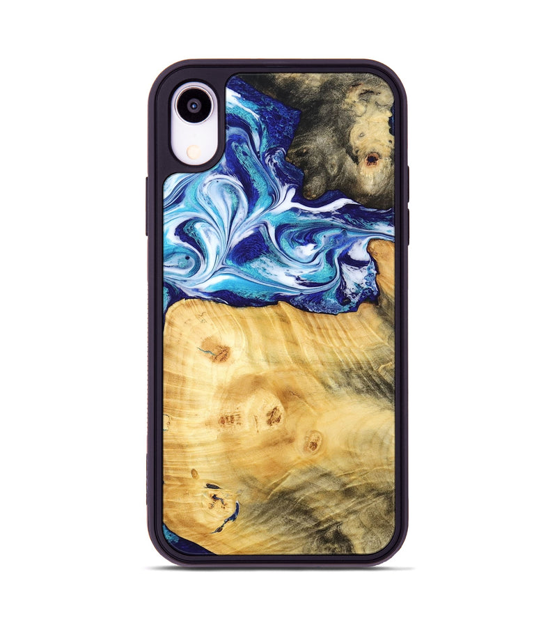 iPhone Xr Wood Phone Case - Erick (Blue, 795813)