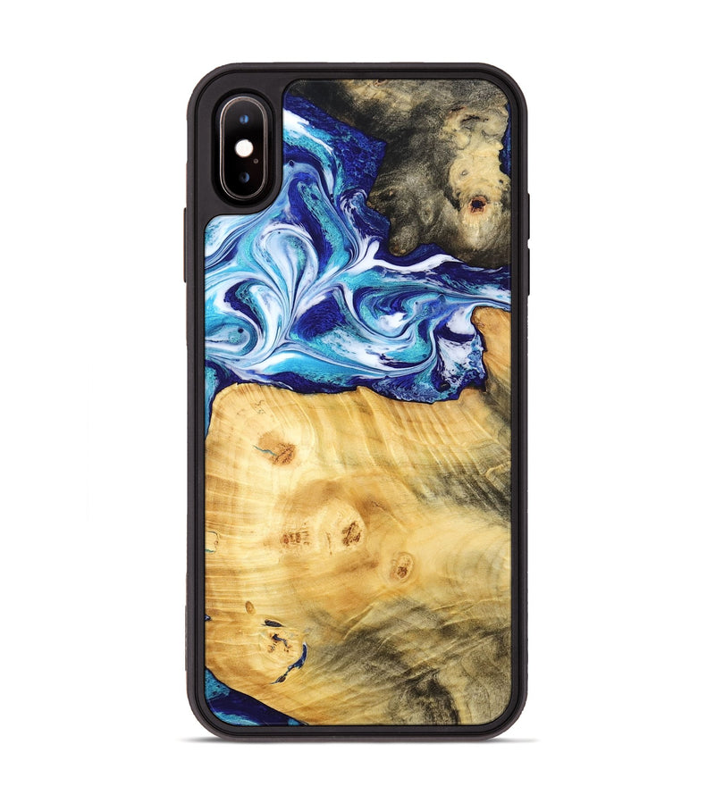 iPhone Xs Max Wood Phone Case - Erick (Blue, 795813)