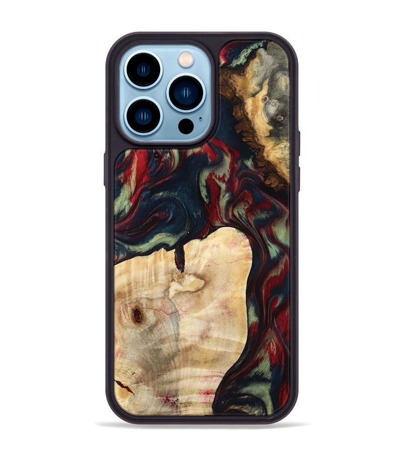 iPhone 14 Pro Max Wood Phone Case - Adele (Red, 795815)