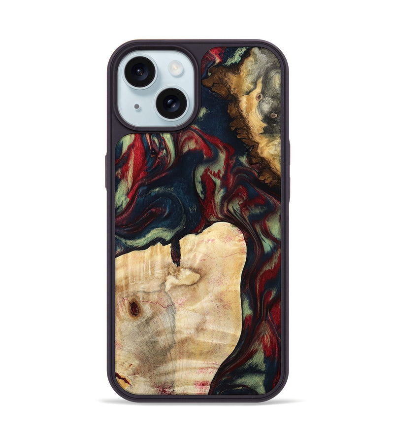 iPhone 15 Wood Phone Case - Adele (Red, 795815)