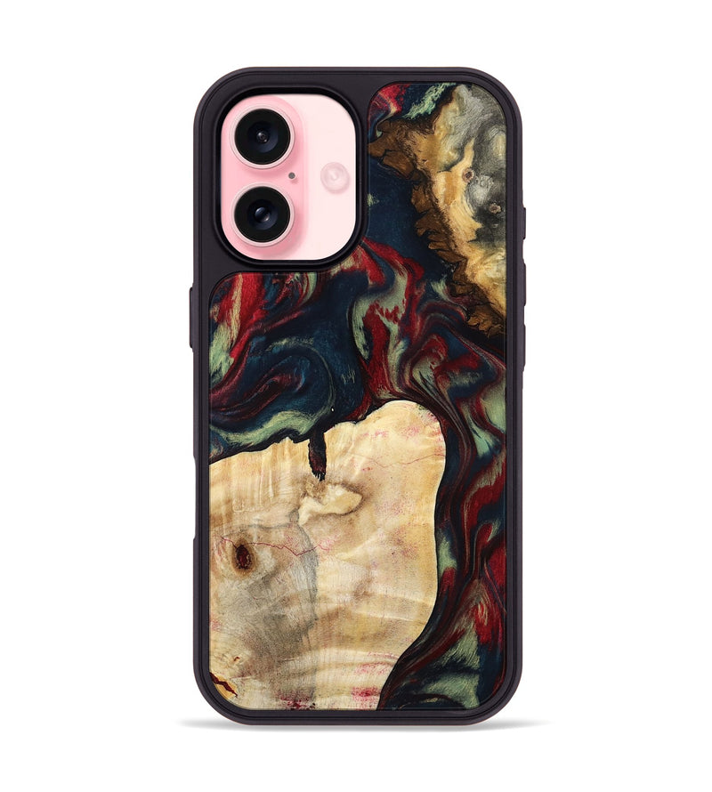 iPhone 16 Wood Phone Case - Adele (Red, 795815)