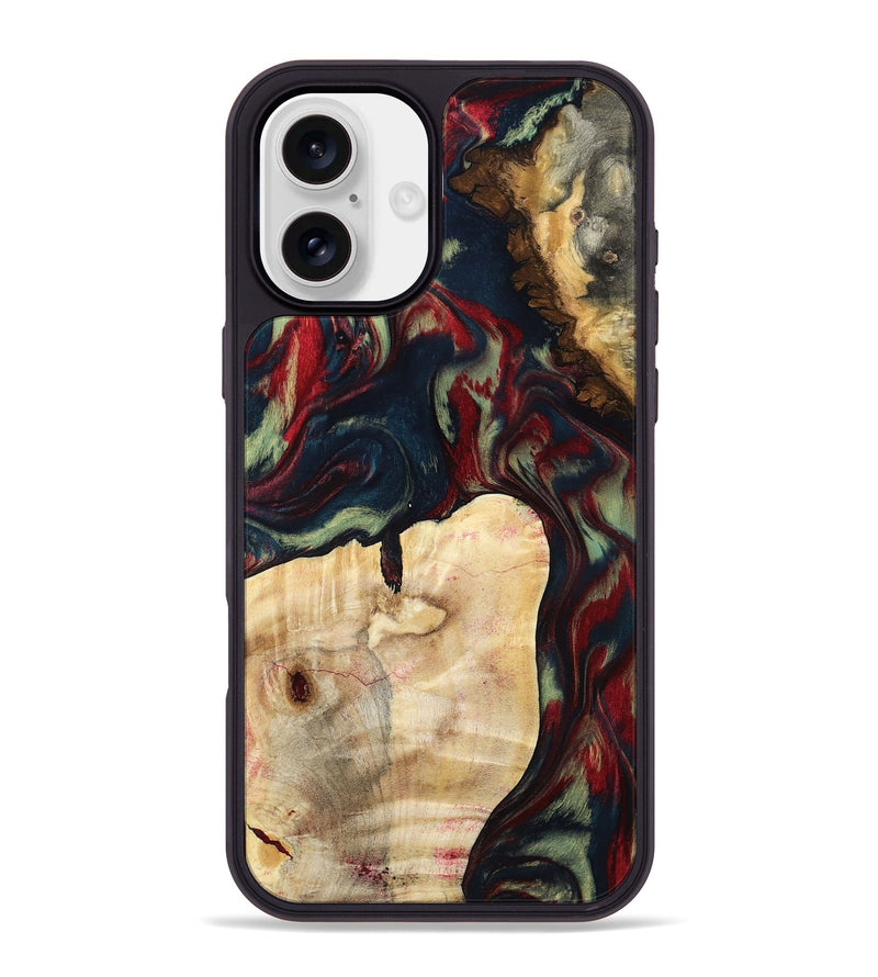 iPhone 16 Plus Wood Phone Case - Adele (Red, 795815)