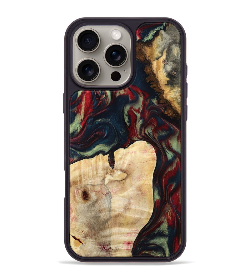 iPhone 16 Pro Max Wood Phone Case - Adele (Red, 795815)