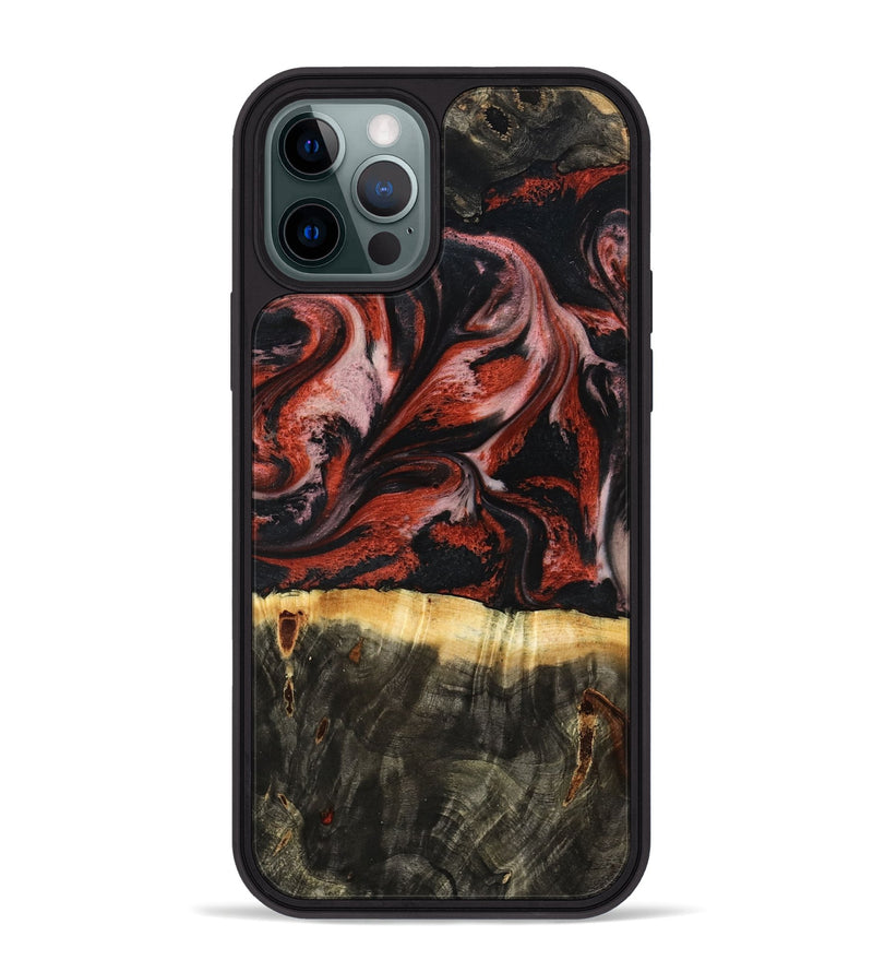 iPhone 12 Pro Max Wood Phone Case - Elmira (Red, 795816)