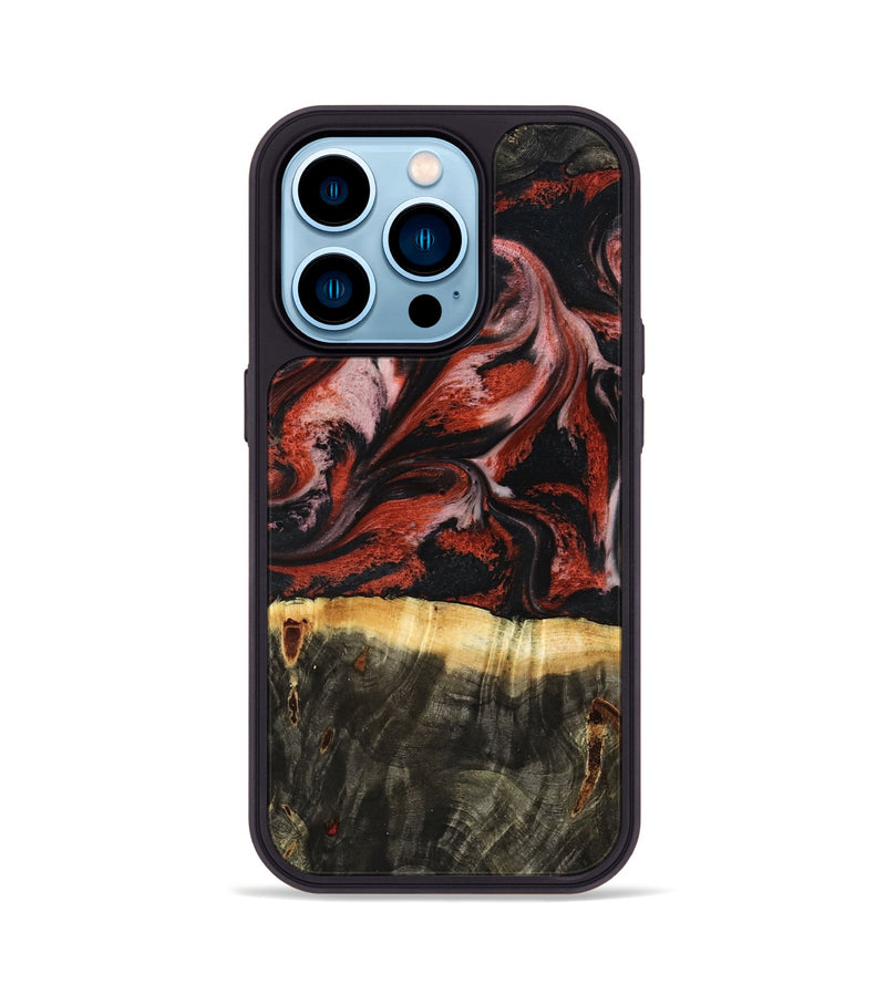 iPhone 14 Pro Wood Phone Case - Elmira (Red, 795816)