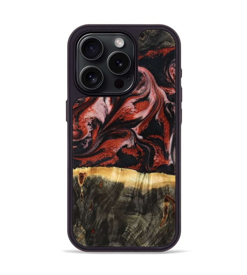 iPhone 15 Pro Wood Phone Case - Elmira (Red, 795816)